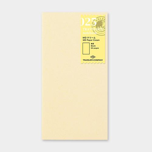 Traveler's Notebook Refill 025 (Regular Size) — MD Paper Cream — front view