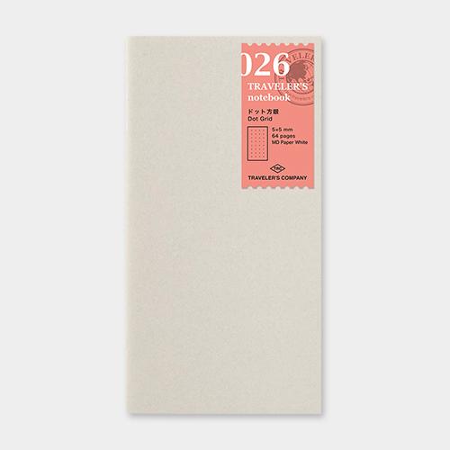 Traveler's Notebook Refill 026 (Regular Size) — Dot Grid — front view