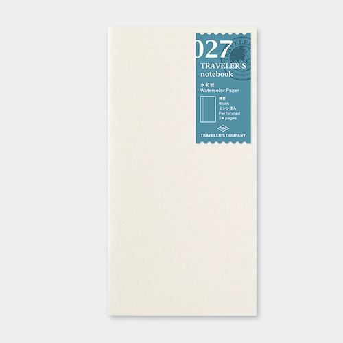Traveler's Notebook Refill 027 (Regular Size) — Watercolor Paper — front view