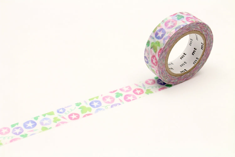 MT Morning Glory washi tape (MTEX1P150) — rolled out on paper