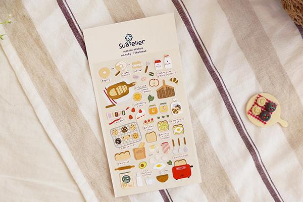 Suatelier Sticker — I Like Bread — sheet front