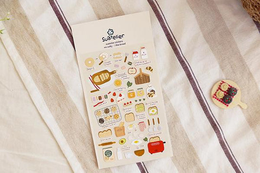 Suatelier Sticker — I Like Bread — sheet front
