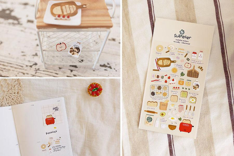 Suatelier Sticker — I Like Bread — sticker detail