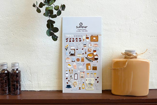 Suatelier Sticker — I Like Coffee — sheet front