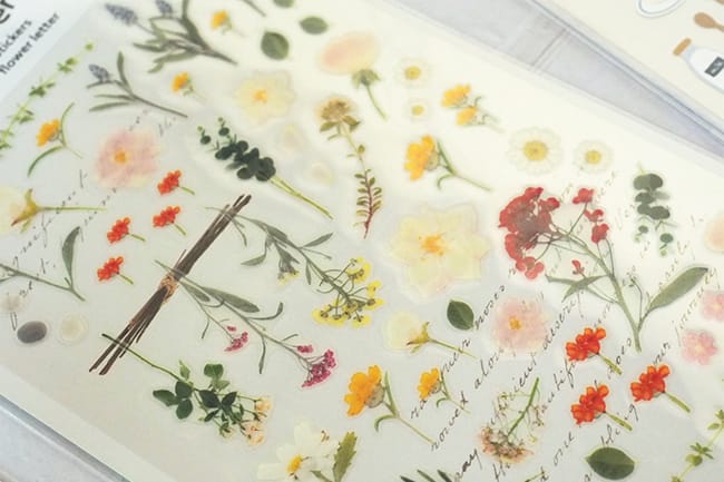 Suatelier Sticker — Flower Letter — sticker detail