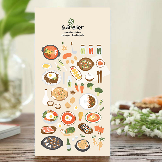 Suatelier Sticker — Food Trip #2 — sheet front