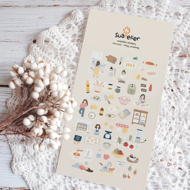Suatelier Sticker — Vlog Cooking — sticker detail