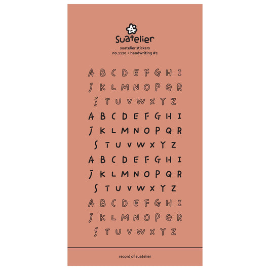 Suatelier Sticker — Handwriting#2 — sheet front