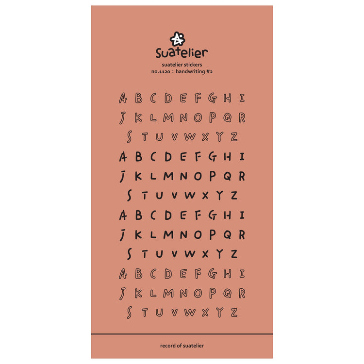 Suatelier Sticker — Handwriting#2 — sheet front