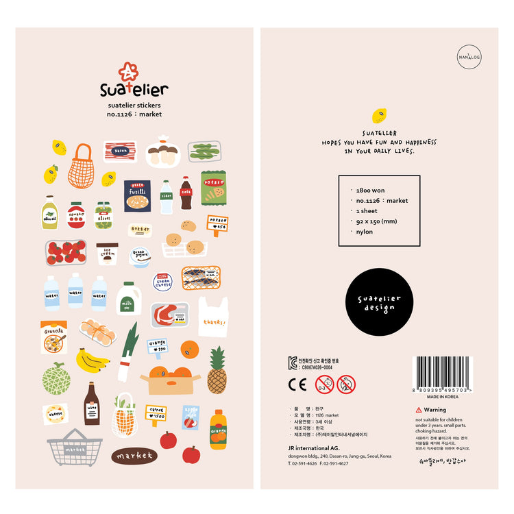 Suatelier Sticker — Market — sheet front