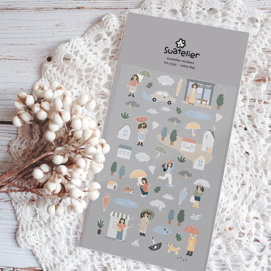 Suatelier Sticker — Rainy Day — sticker detail