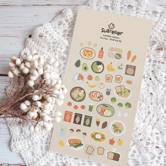 Suatelier Sticker — Food Trip #5 — sticker detail
