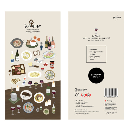 Suatelier Sticker — Wine Bar — sheet front