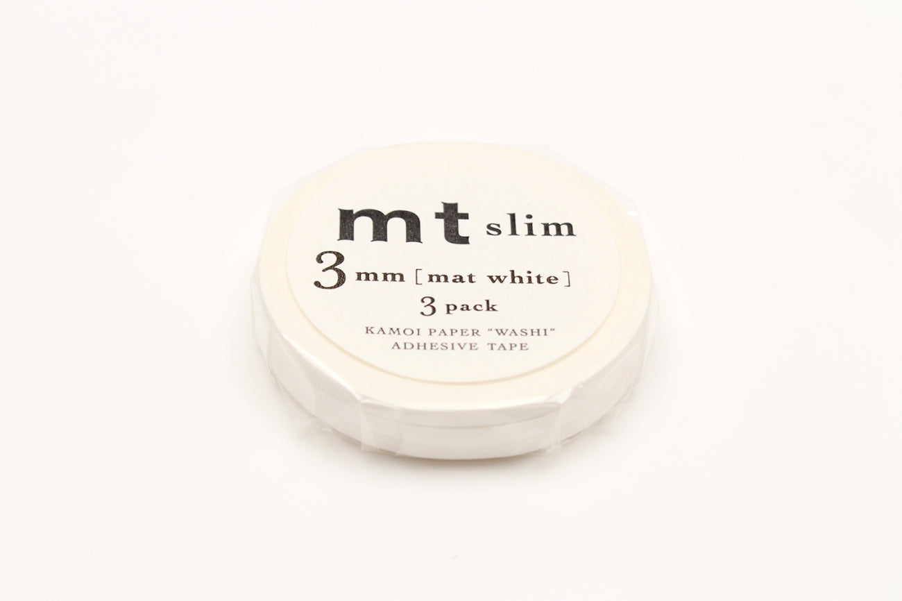 mt slim 3mm matte white washi tape set of 3 (MTSLIMS12) | Washi Wednesday