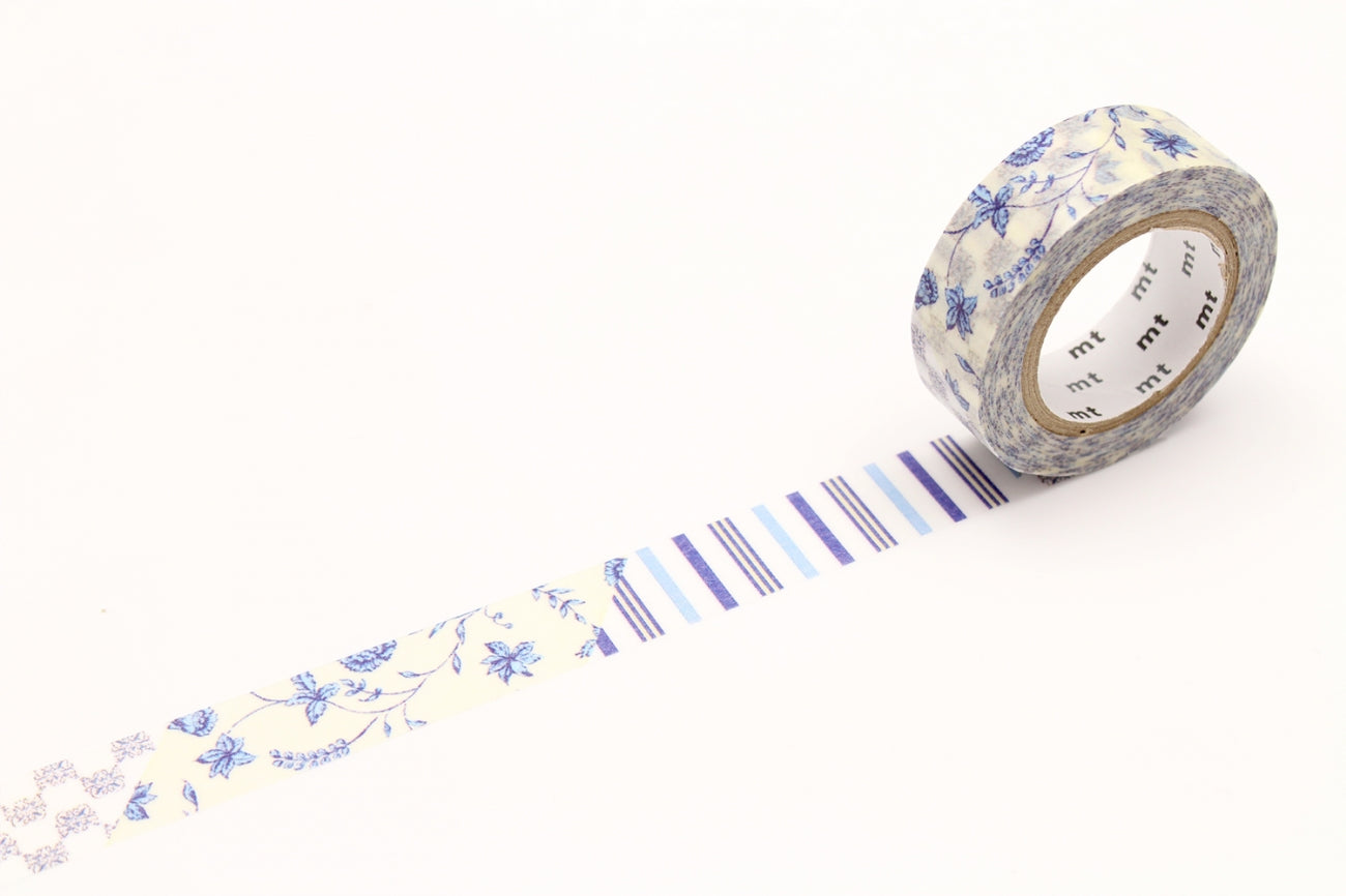 MT Flower Dark Blue R washi tape (MTEX1P55) | Washi Wednesday