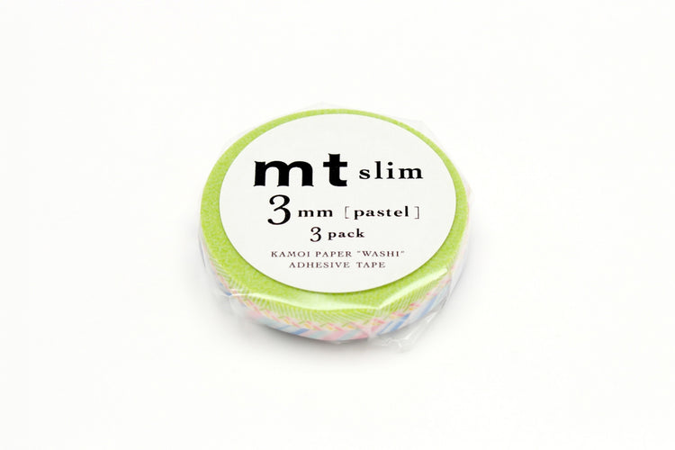 mt slim 3mm pastel washi tape set of 3 (MTSLIMS07) | Washi Wednesday