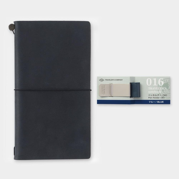 Traveler's Notebook Refill 016 Pen Holder <M> Blue — size reference