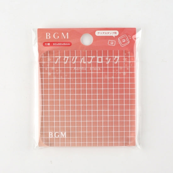 BGM Acrylic Block — Grid L — front view