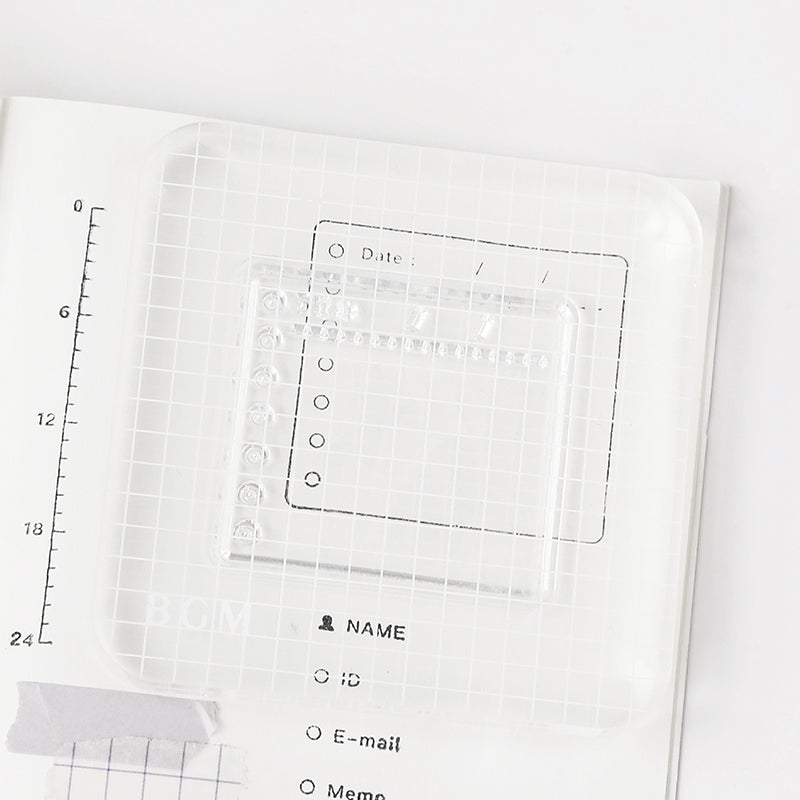 BGM Acrylic Block — Grid L — flat lay