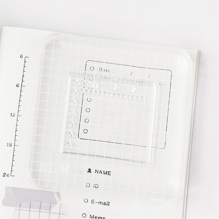 BGM Acrylic Block — Grid L — flat lay