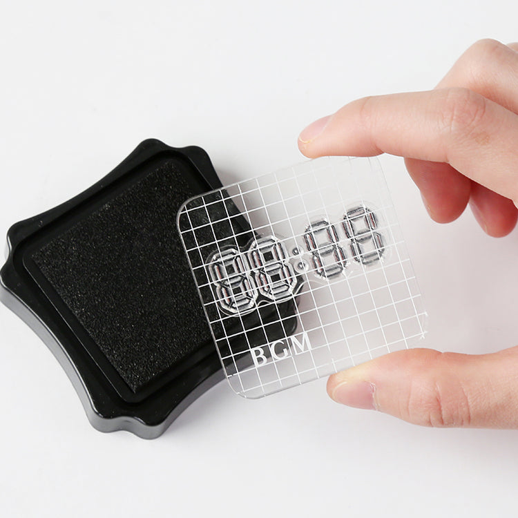 BGM Acrylic Block — Grid S — angle view