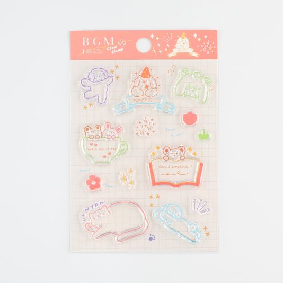 BGM Clear Stamp — Fluffy Land — stamp front