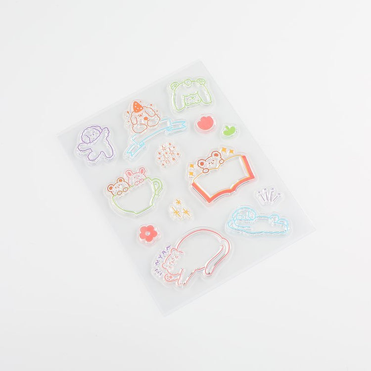 BGM Clear Stamp — Fluffy Land — stamped impression