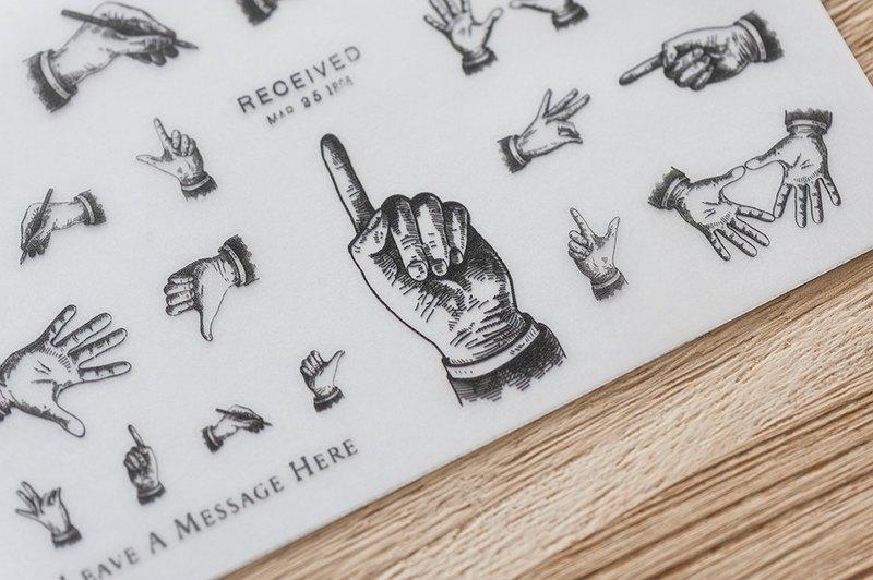 Mu Craft Print-On Sticker Hand Sign & Stamps