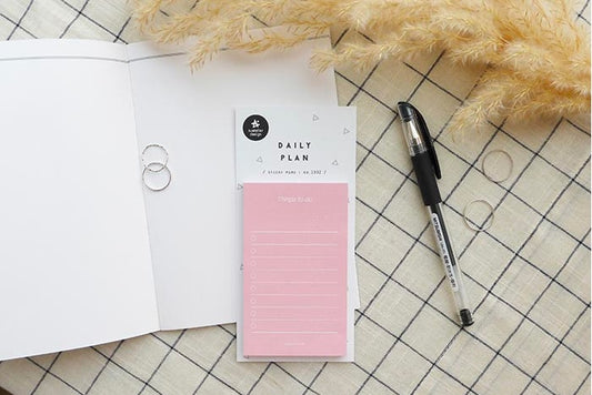 Suatelier Daily Plan Sticky Memo Pink — detail view