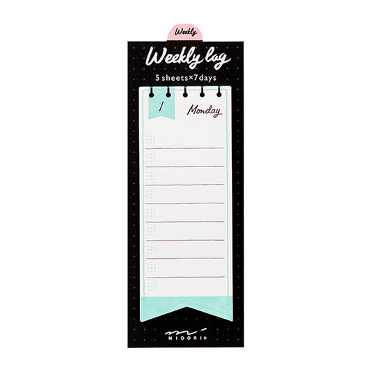 Midori Journal Sticky Notes — Weekly Ribbon — detail view