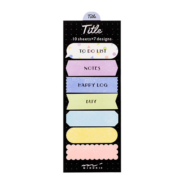 Midori Sticky Notes Journal Title Colorful