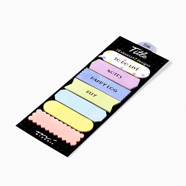 Midori Sticky Notes Journal Title Colorful