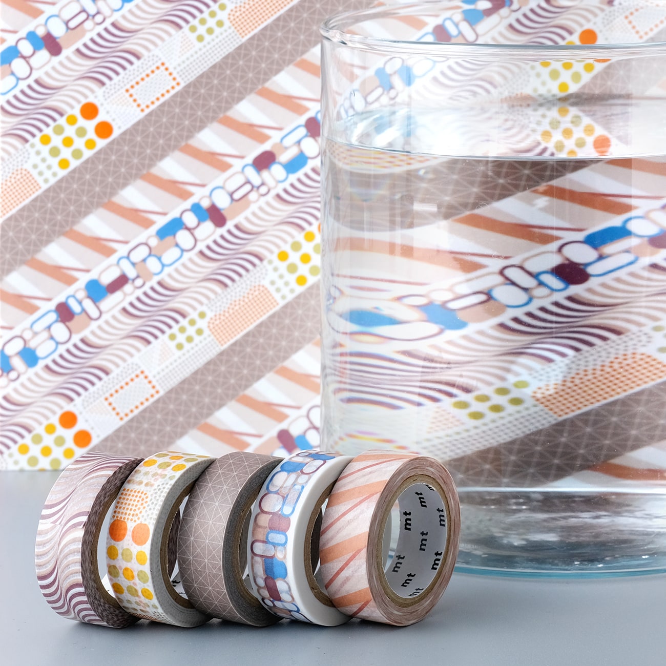 mt Deco Washi Tape — Wave Stripe — with packaging