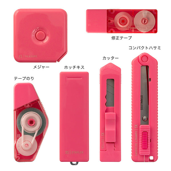 Midori XS Stationery Kit — Pink — angle view