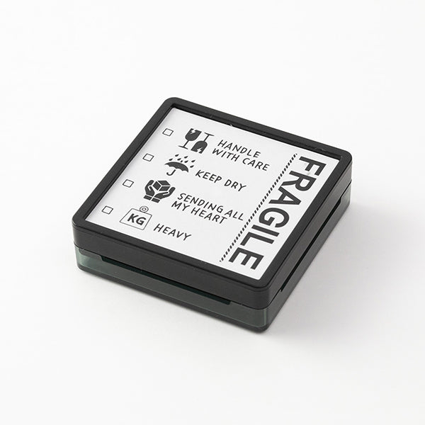 Midori Pre-inked Paintable Stamp — Fragile — stamped impression