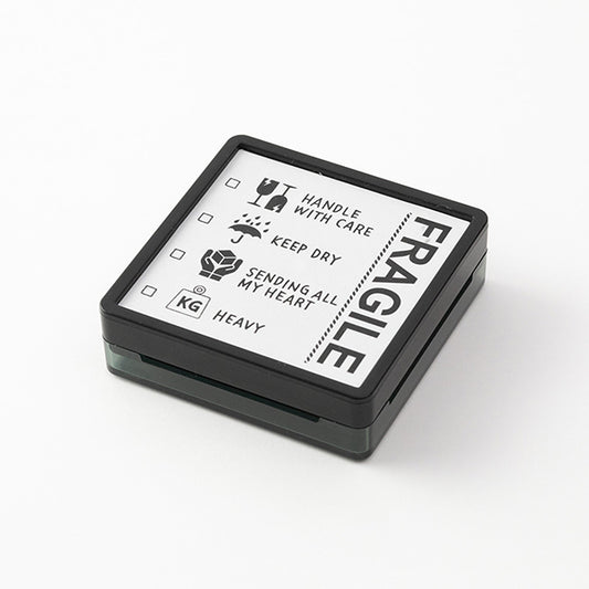 Midori Pre-inked Paintable Stamp — Fragile — stamped impression