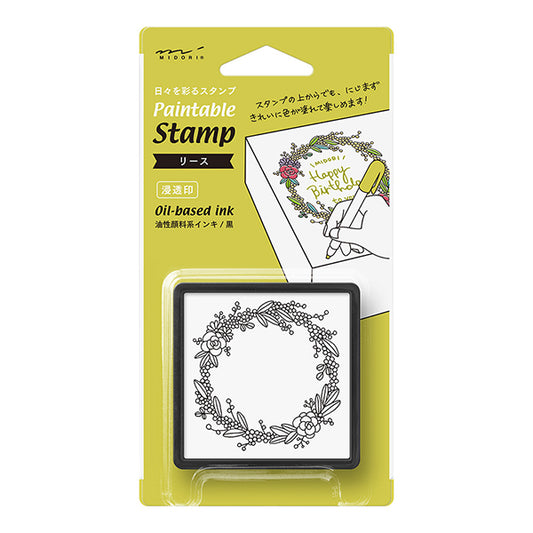 Midori Pre-inked Paintable Stamp — Lease — stamp front