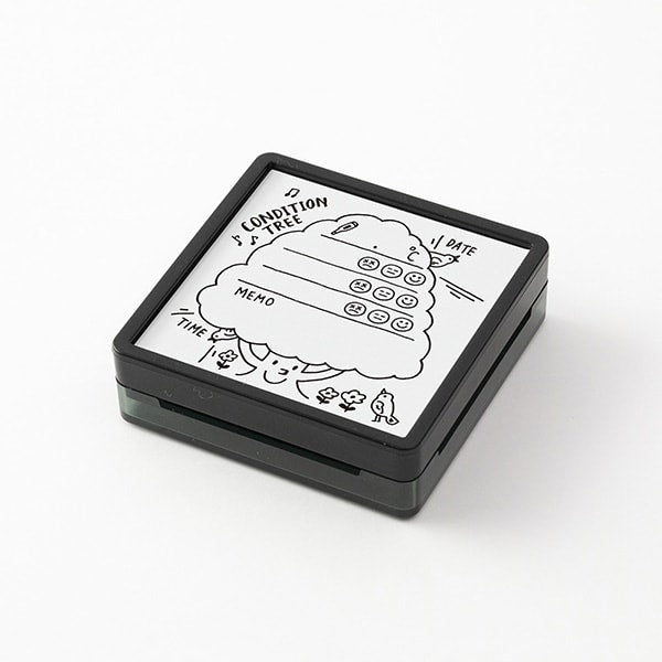Midori Pre-inked Paintable Stamp — Health Management — stamped impression