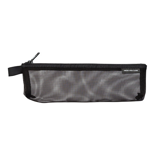 Midori CL Mesh Mini Pen Pouch — Black — front view