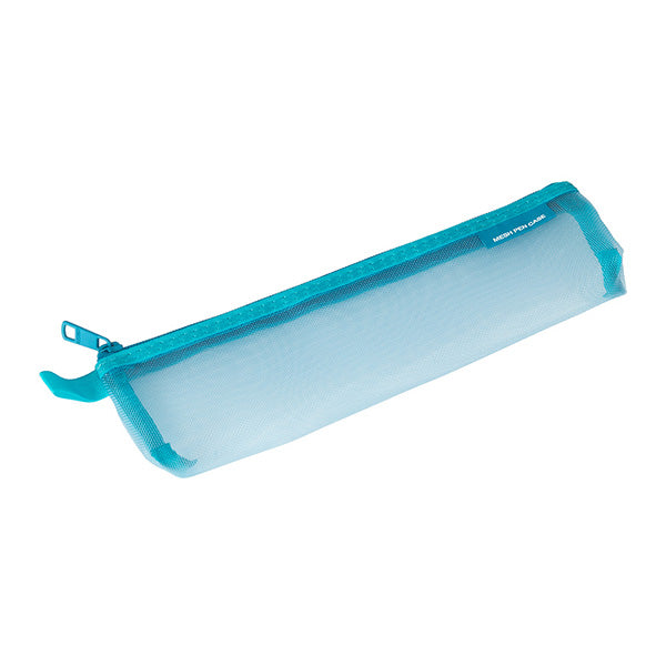 Midori CL Mesh Mini Pen Pouch — Blue — detail view
