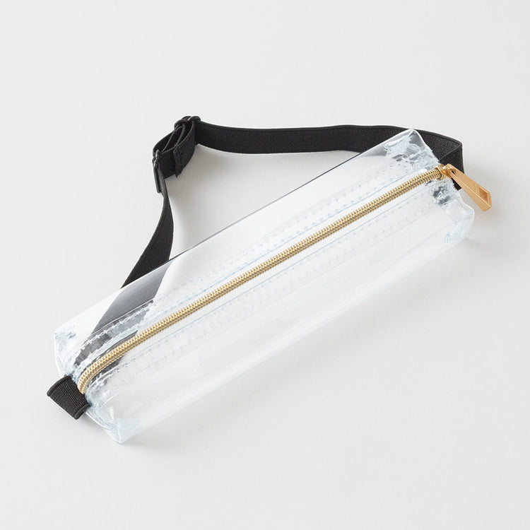 Midori Book Band Pen Case <B6-A5> — Clear — detail view