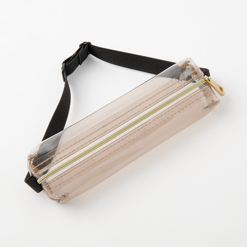 Midori Book Band Pen Case <B6-A5> — Clear Sepia — detail view