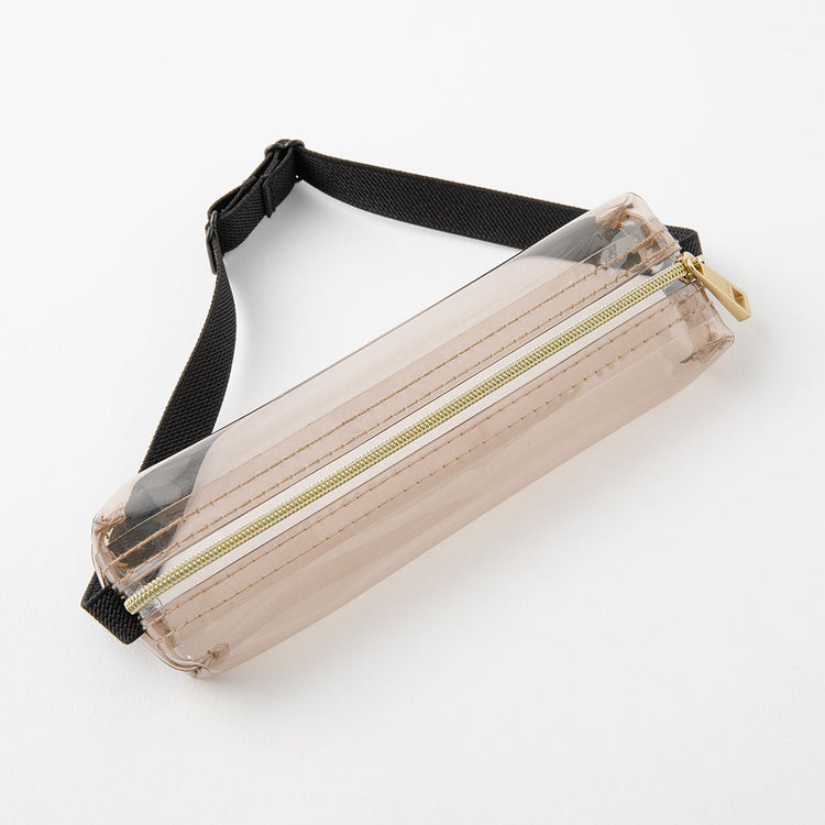Midori Book Band Pen Case <B6-A5> — Clear Sepia — detail view