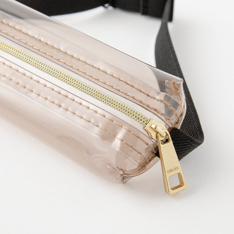 Midori Book Band Pen Case <B6-A5> — Clear Sepia — with packaging