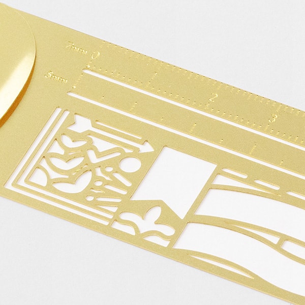 Midori Clip Ruler — Decorative Pattern — front view