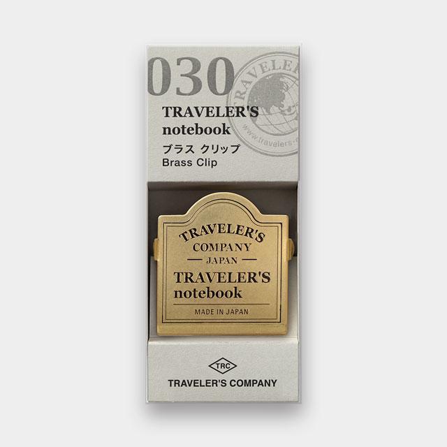 Traveler's Notebook Refill 030 (Regular Size) — Brass Clip TRC Logo — front view