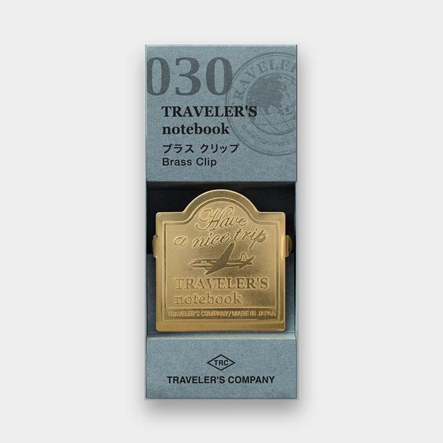 Traveler's Notebook Refill 030 (Regular Size) — Brass Clip Airplane — front view