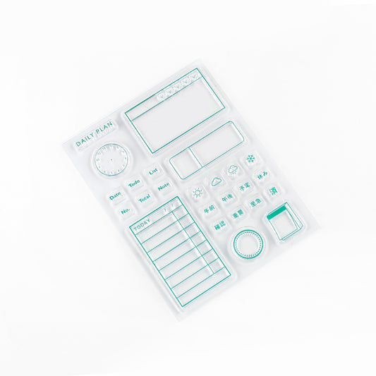 BGM Clear Stamp — Record / Daily — stamped impression