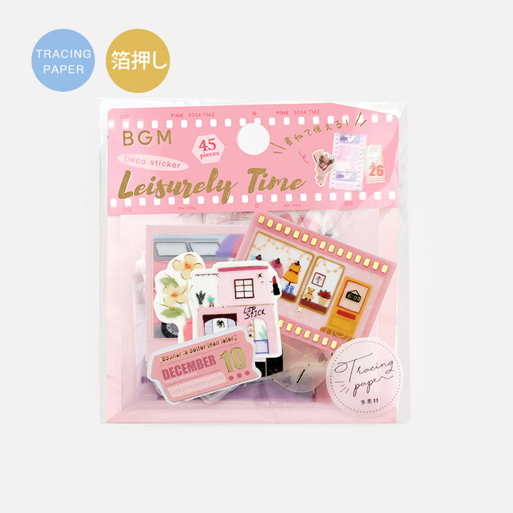 BGM Leisure Time Pink Tracing Paper Seal