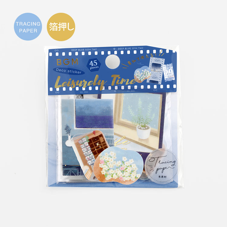 BGM Leisure Time Dark Blue Tracing Paper Seal